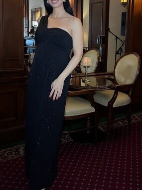 Tiffany Rose Maternity One-Shoulder Formal Evening Gown